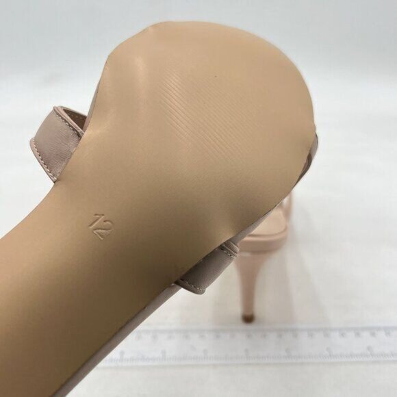 FSJ Nude Women Cute Slip On Mules Summer Open Toe Kitten Low Heel Sandal Ladies - Picture 5 of 7